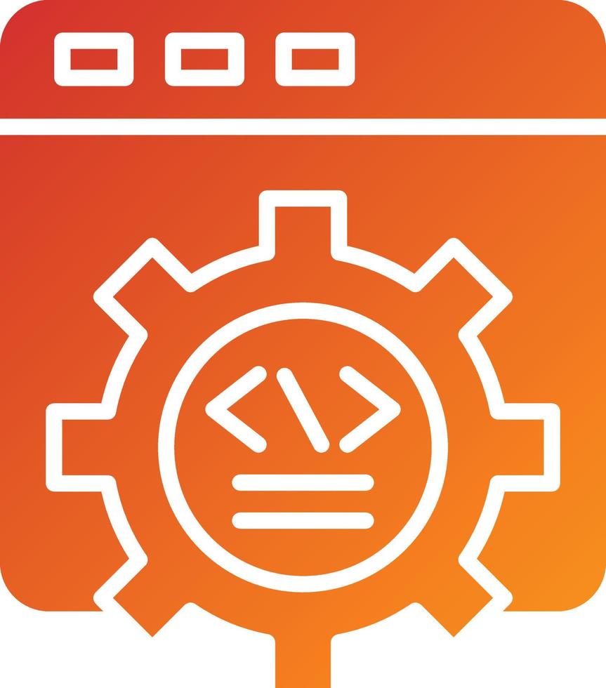 Web Development Icon Style vector