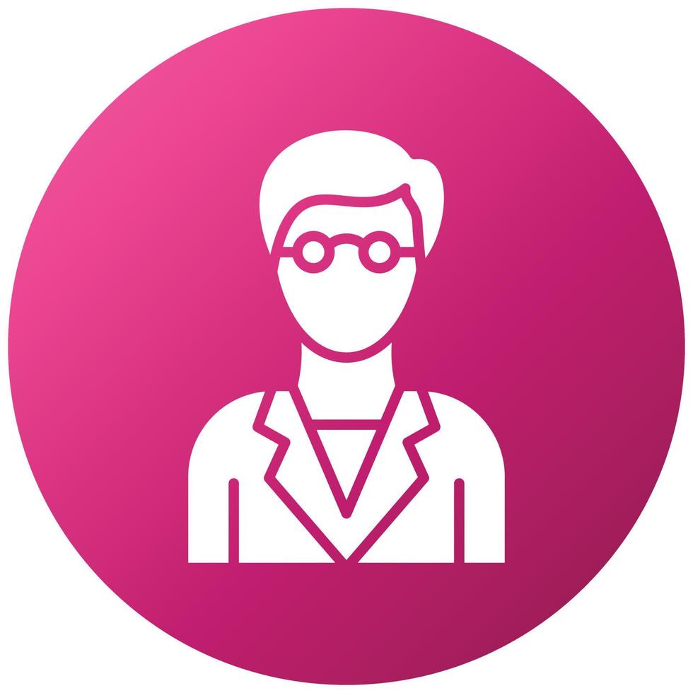 Male Professor Icon Style vector