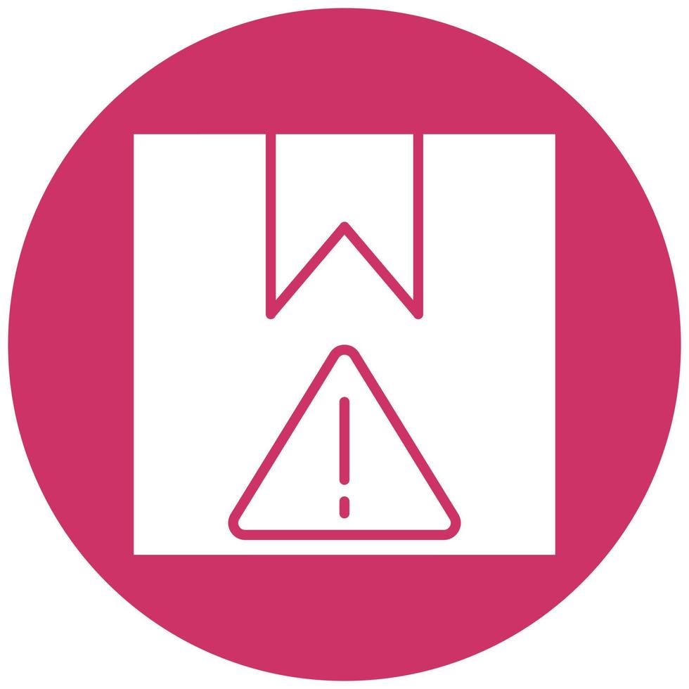 Delivery Warning Icon Style vector