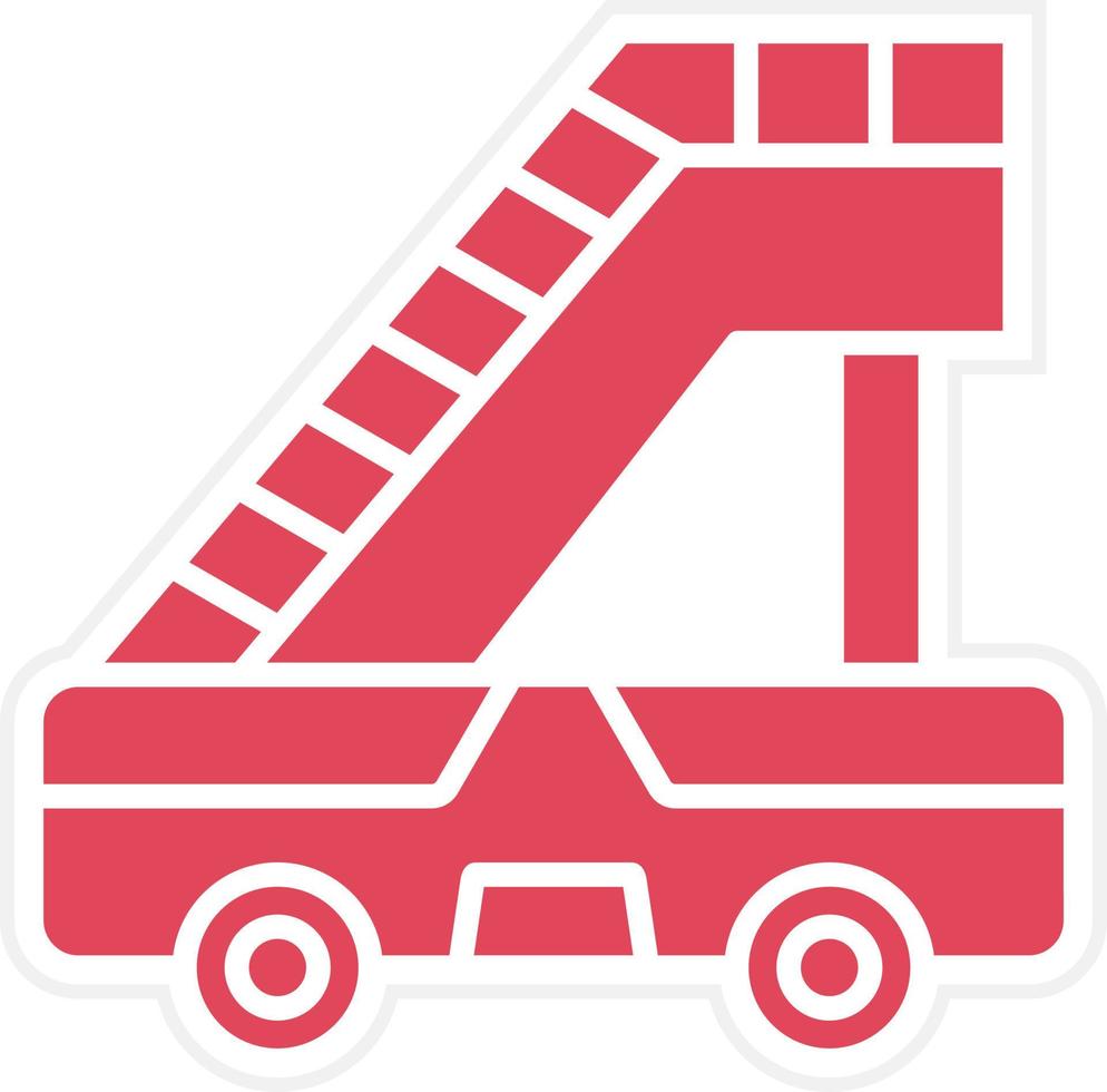 Aircraft Stairs Icon Style vector