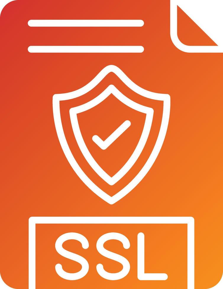 estilo de icono de archivo ssl vector