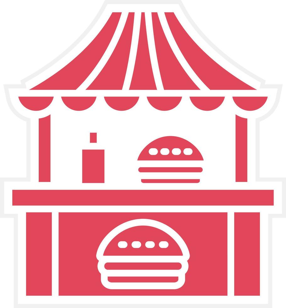 Burger Cart Icon Style vector
