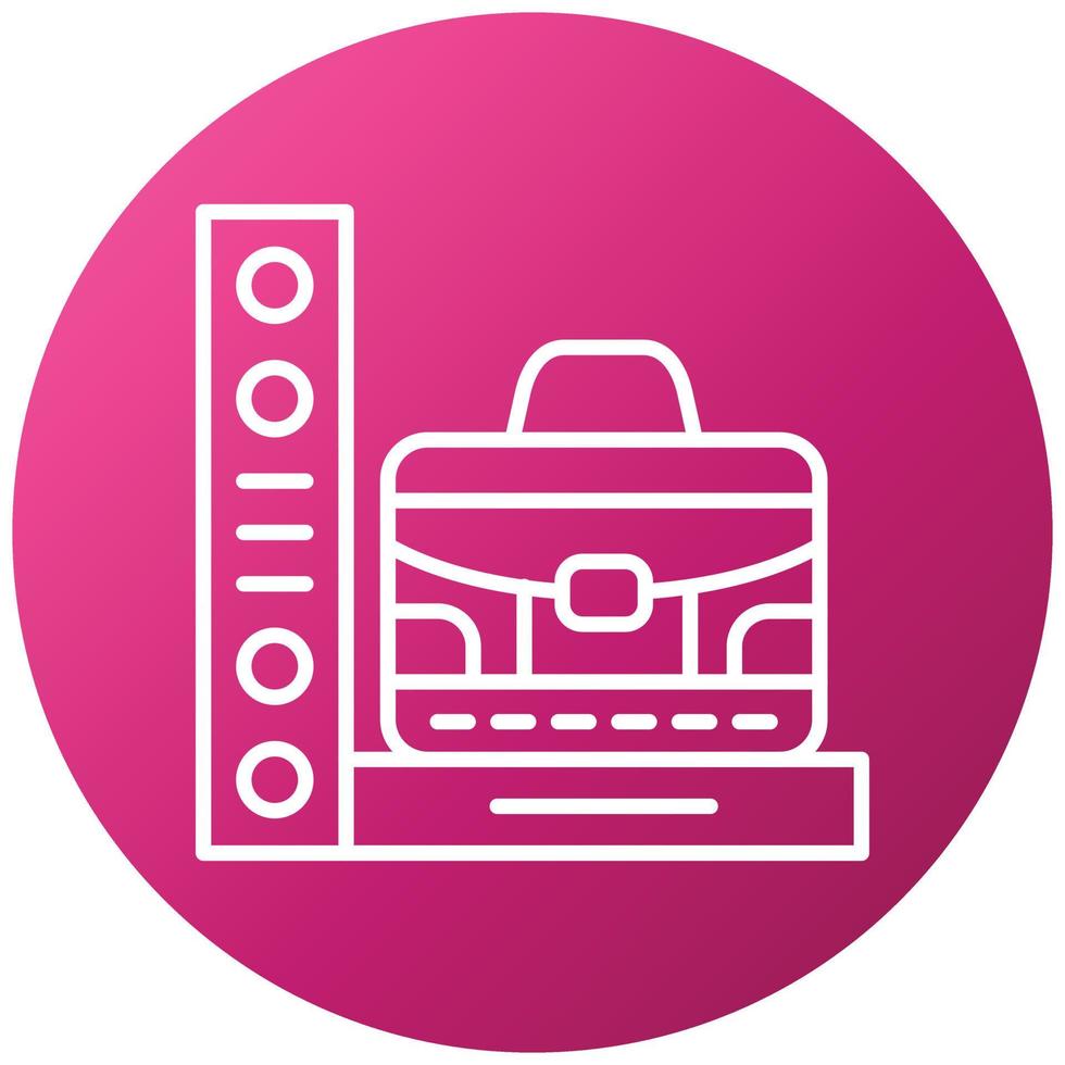 Luggage Scan Icon Style vector