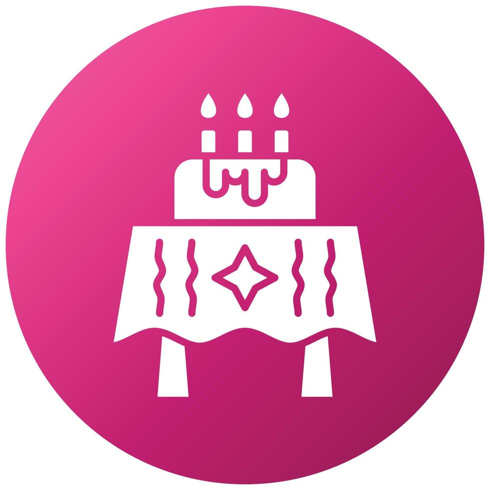 Birthday Table Icon Style vector