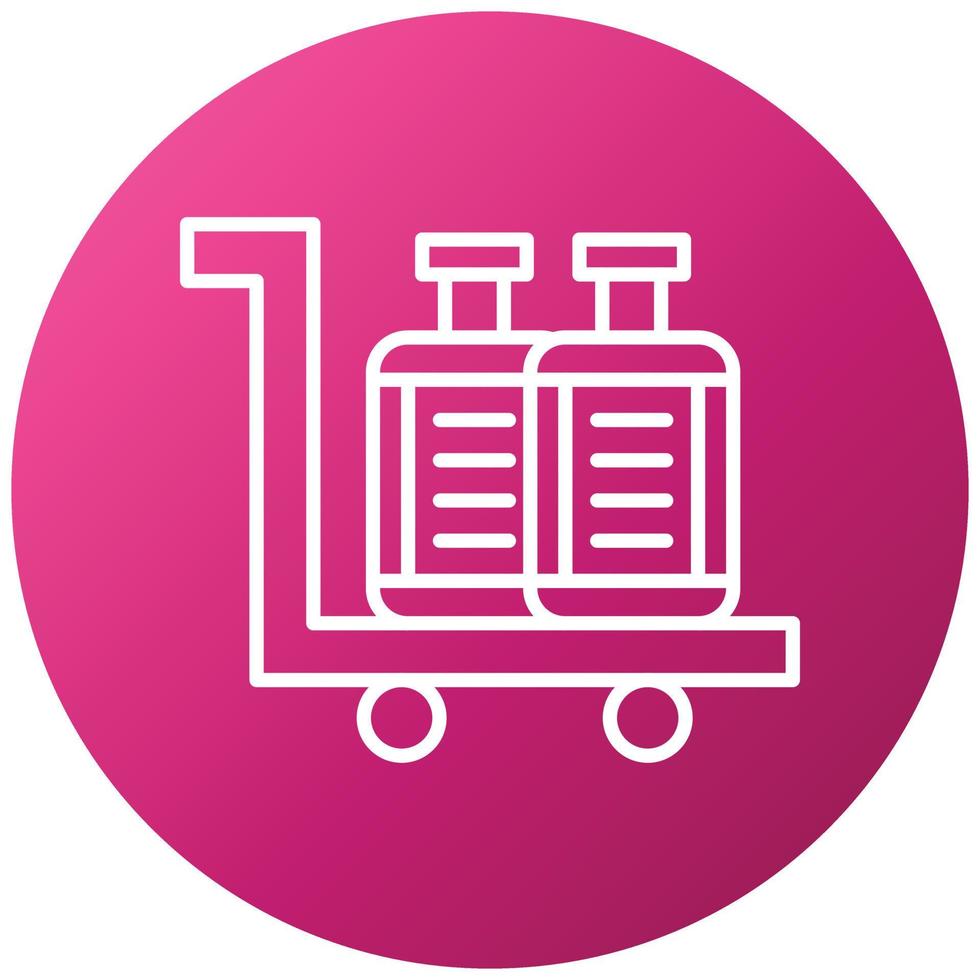 Airport Cart Icon Style vector