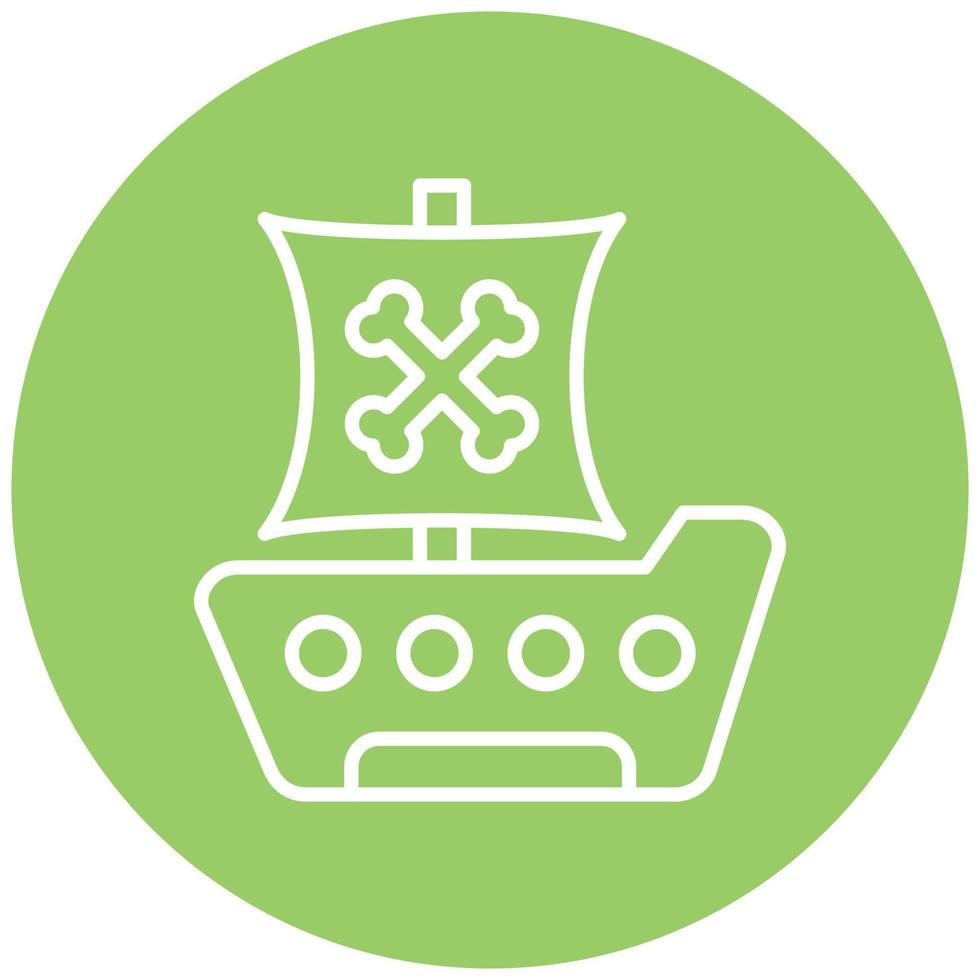 Pirate Ship Icon Style vector