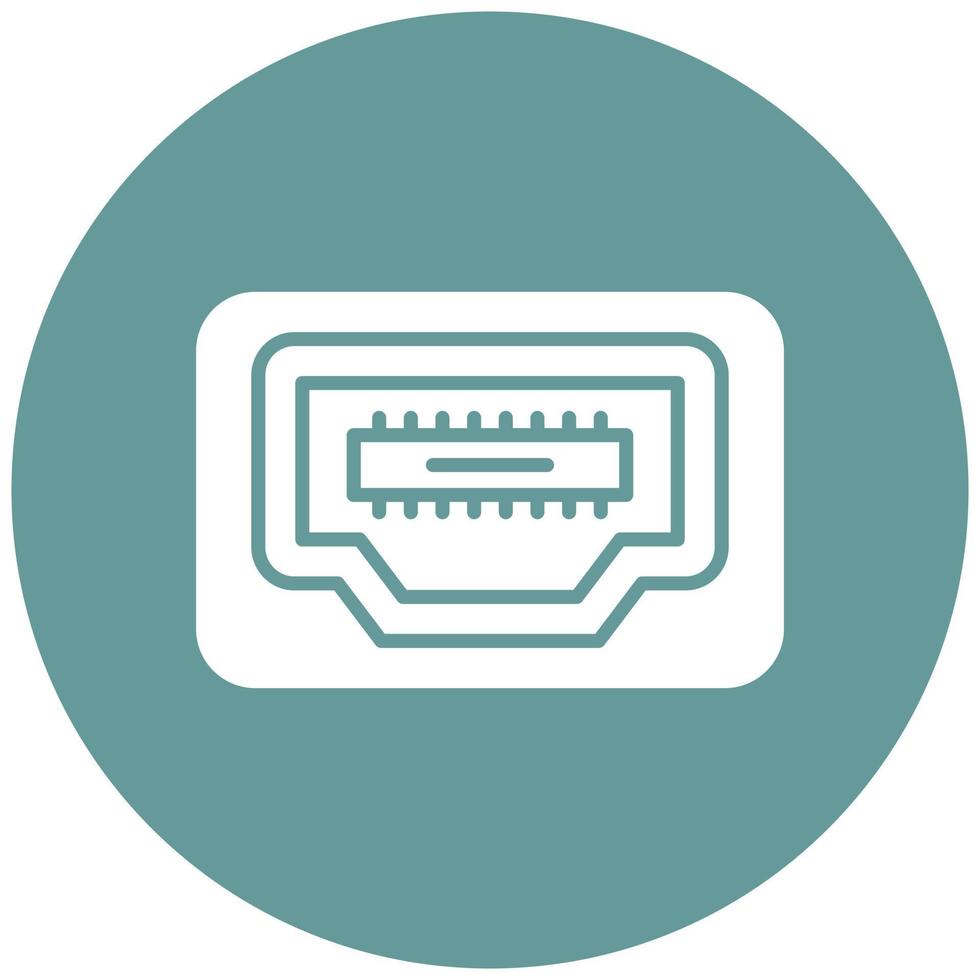 Hdmi Port Icon Style vector