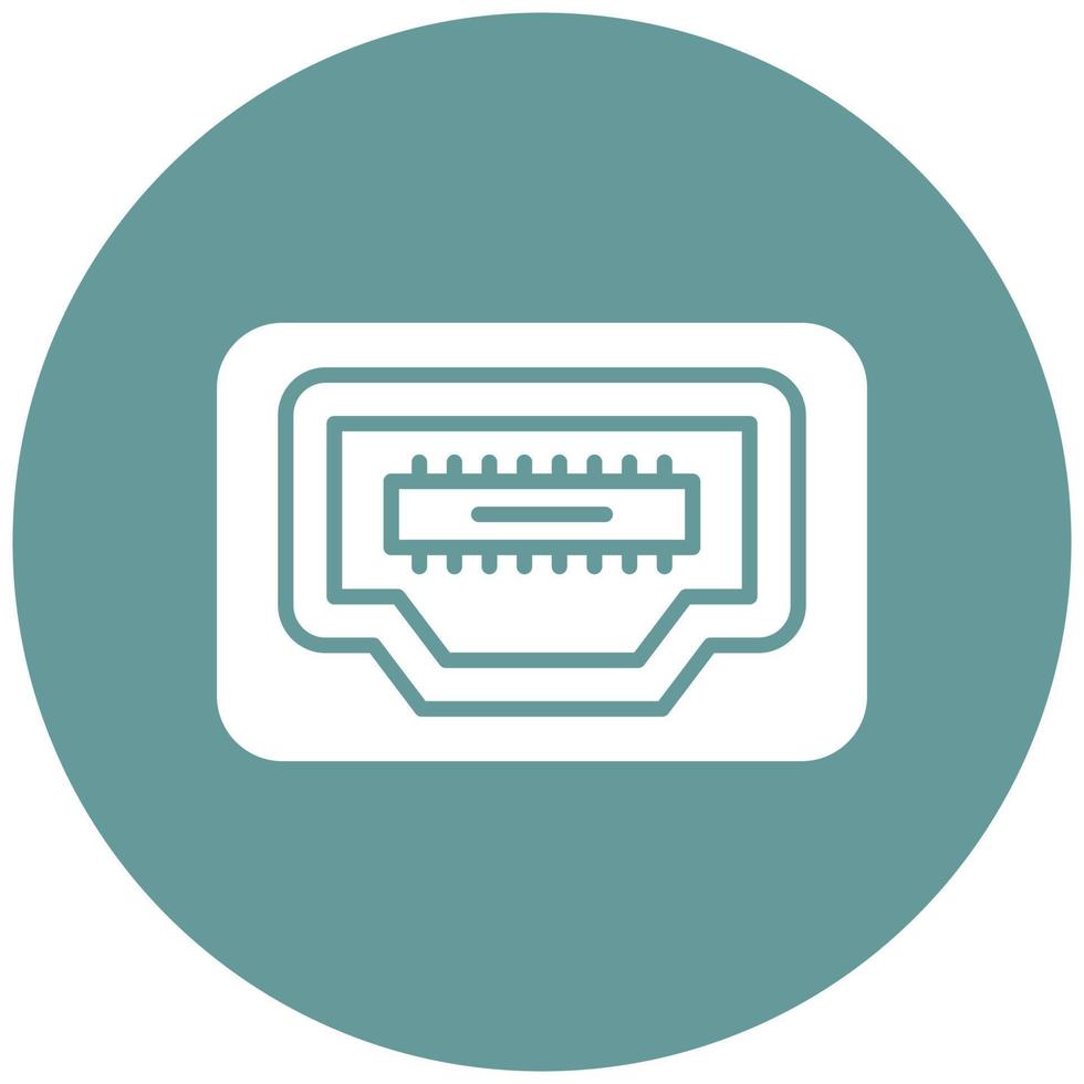 Hdmi Port Icon Style vector