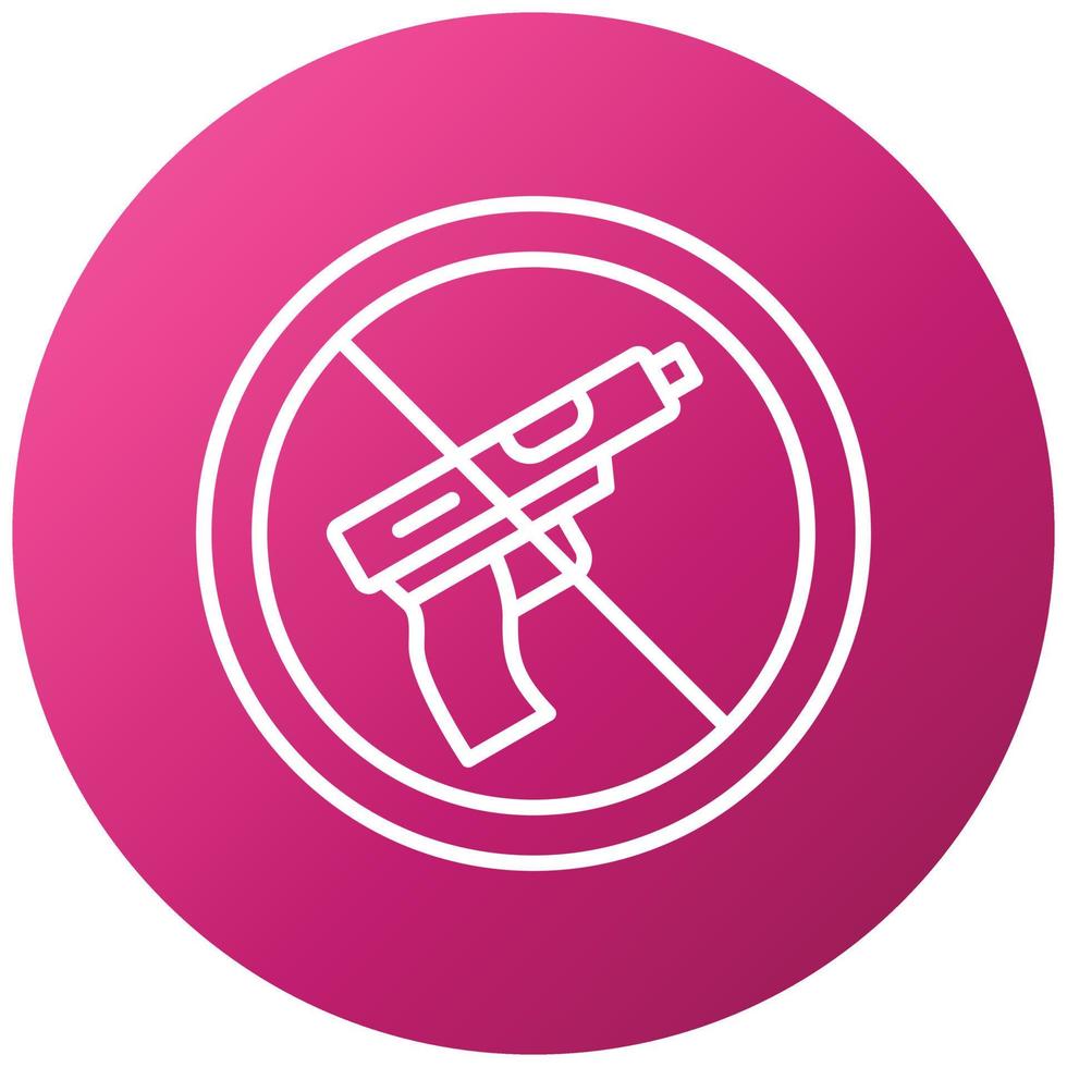 No Weapons Icon Style vector