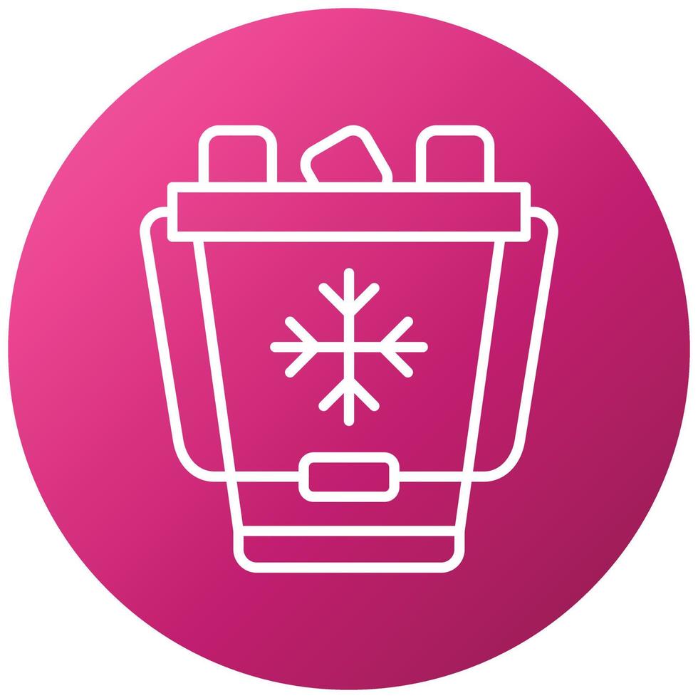 Ice Bucket Icon Style vector