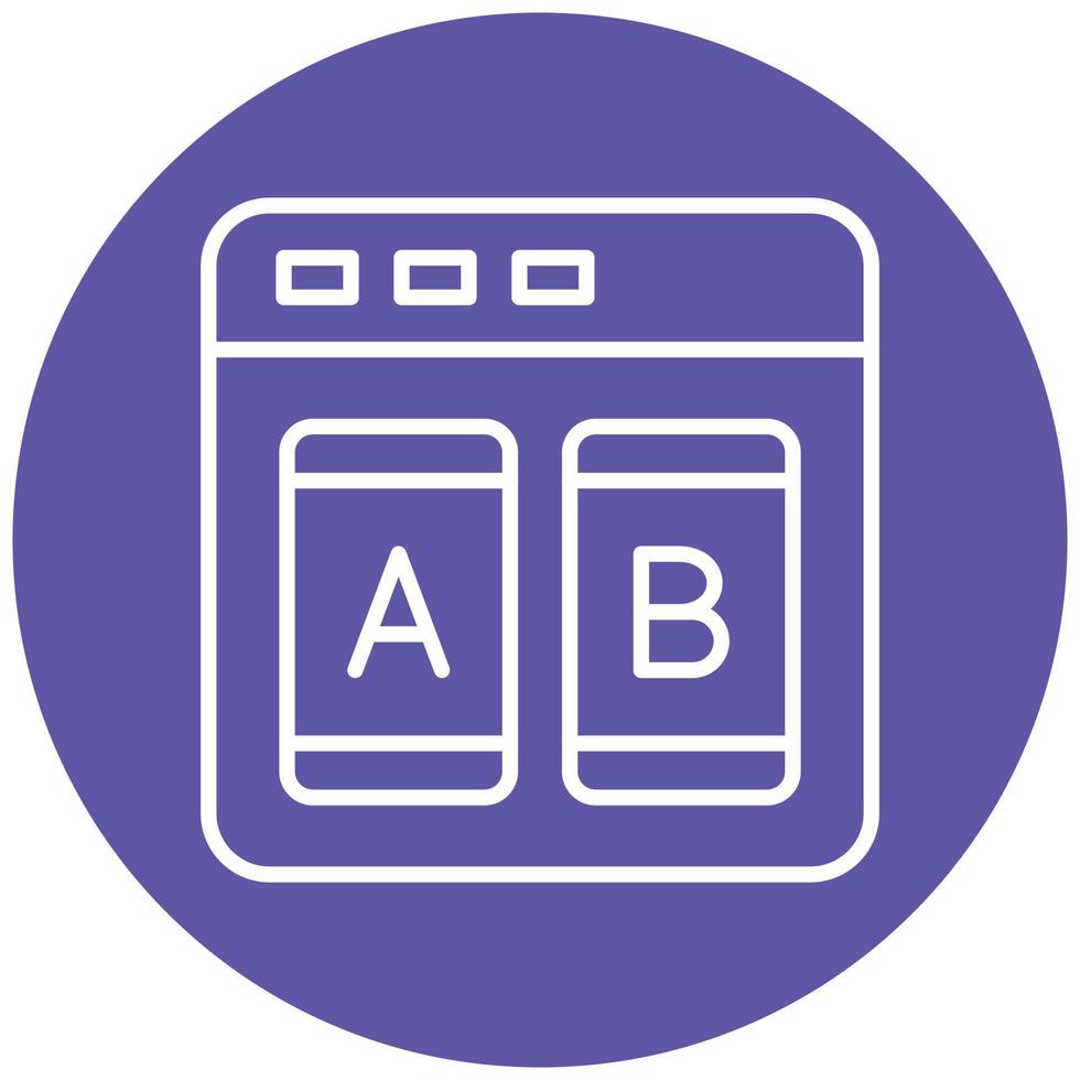 AB Testing Icon Style vector