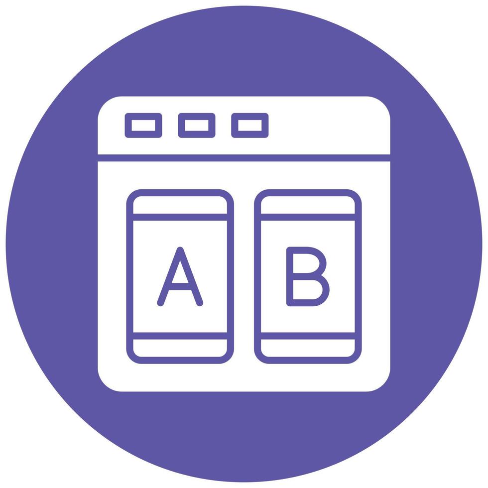 AB Testing Icon Style vector