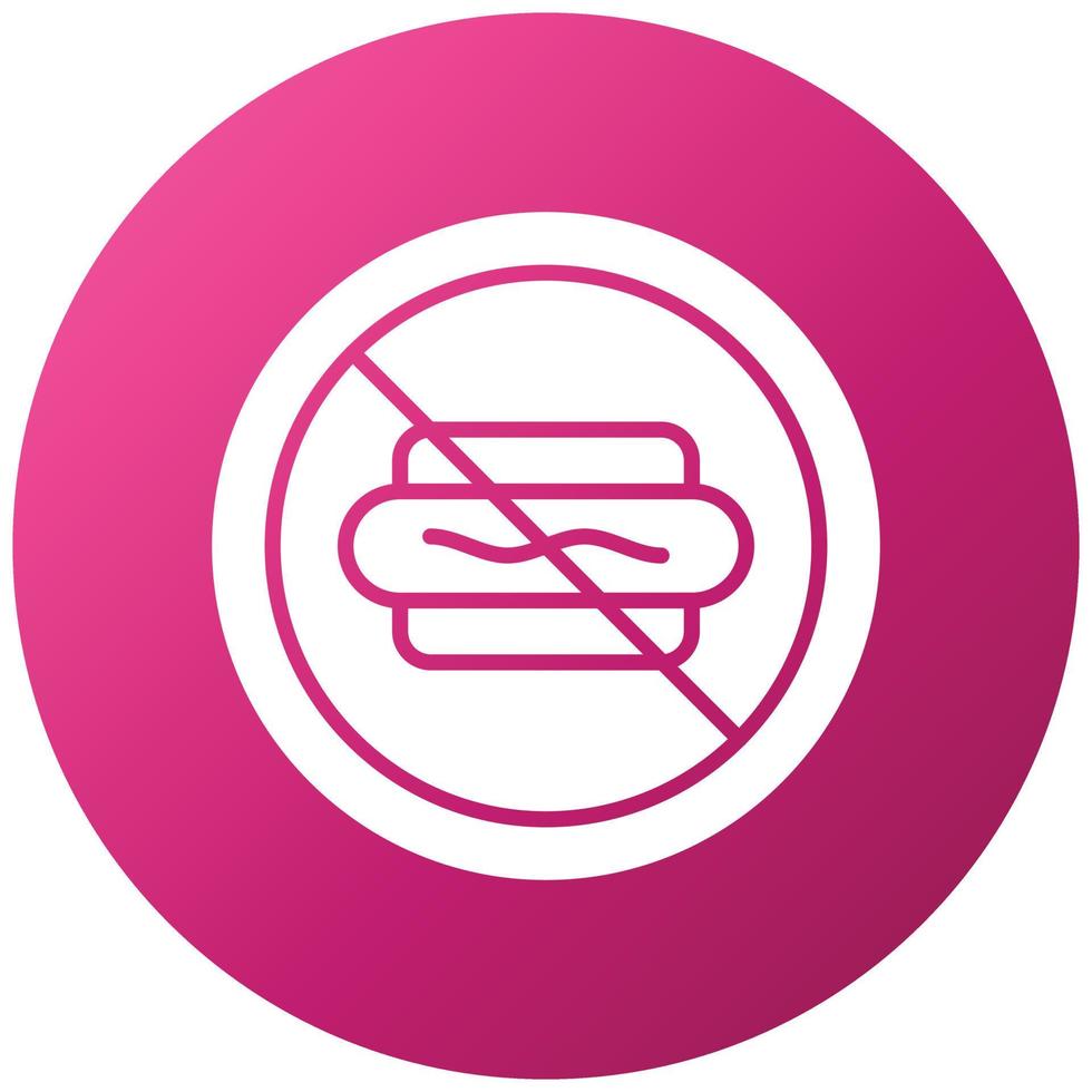 No Fast Food Icon Style vector