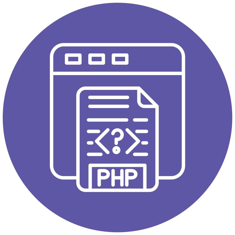 PHP Coding Icon Style vector