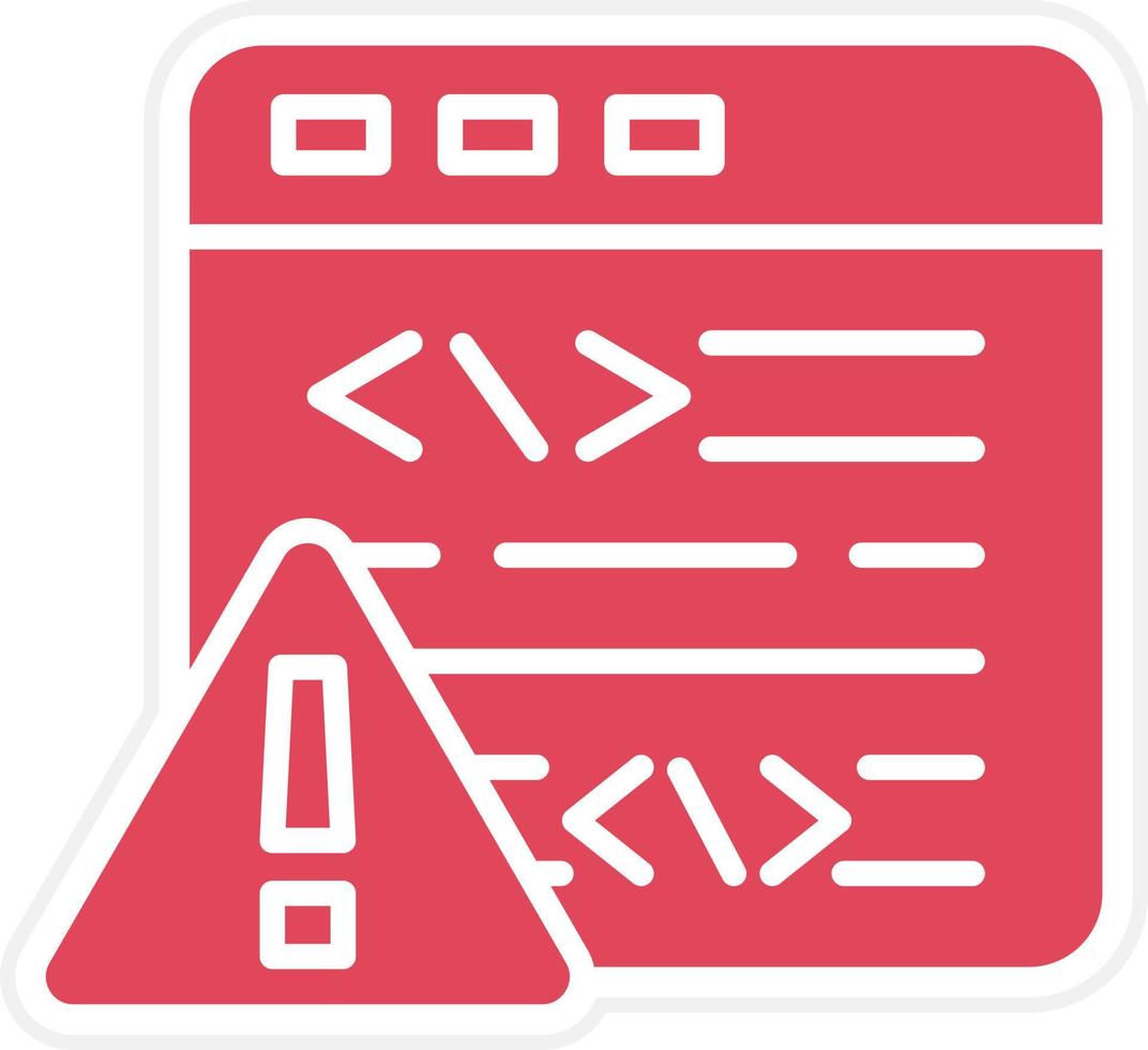 Code Error Icon Style vector