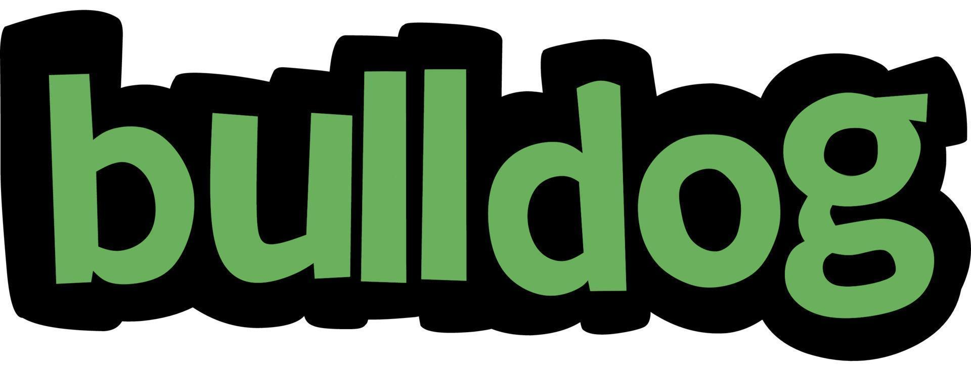 BULLDOG writing vector design on white background