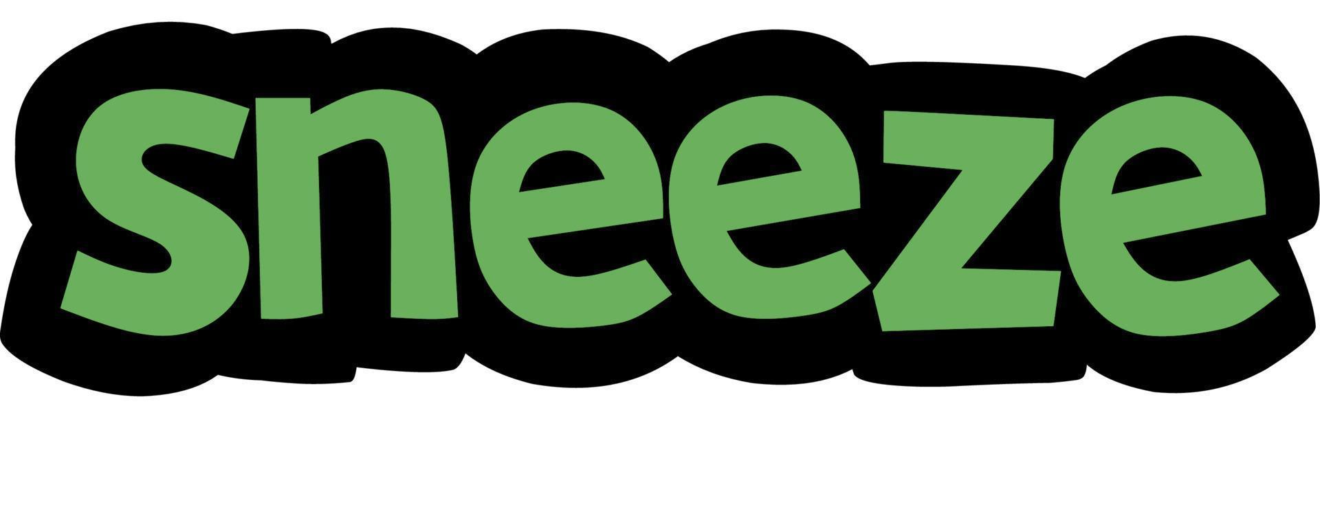 SNEEZE writing vector design on white background