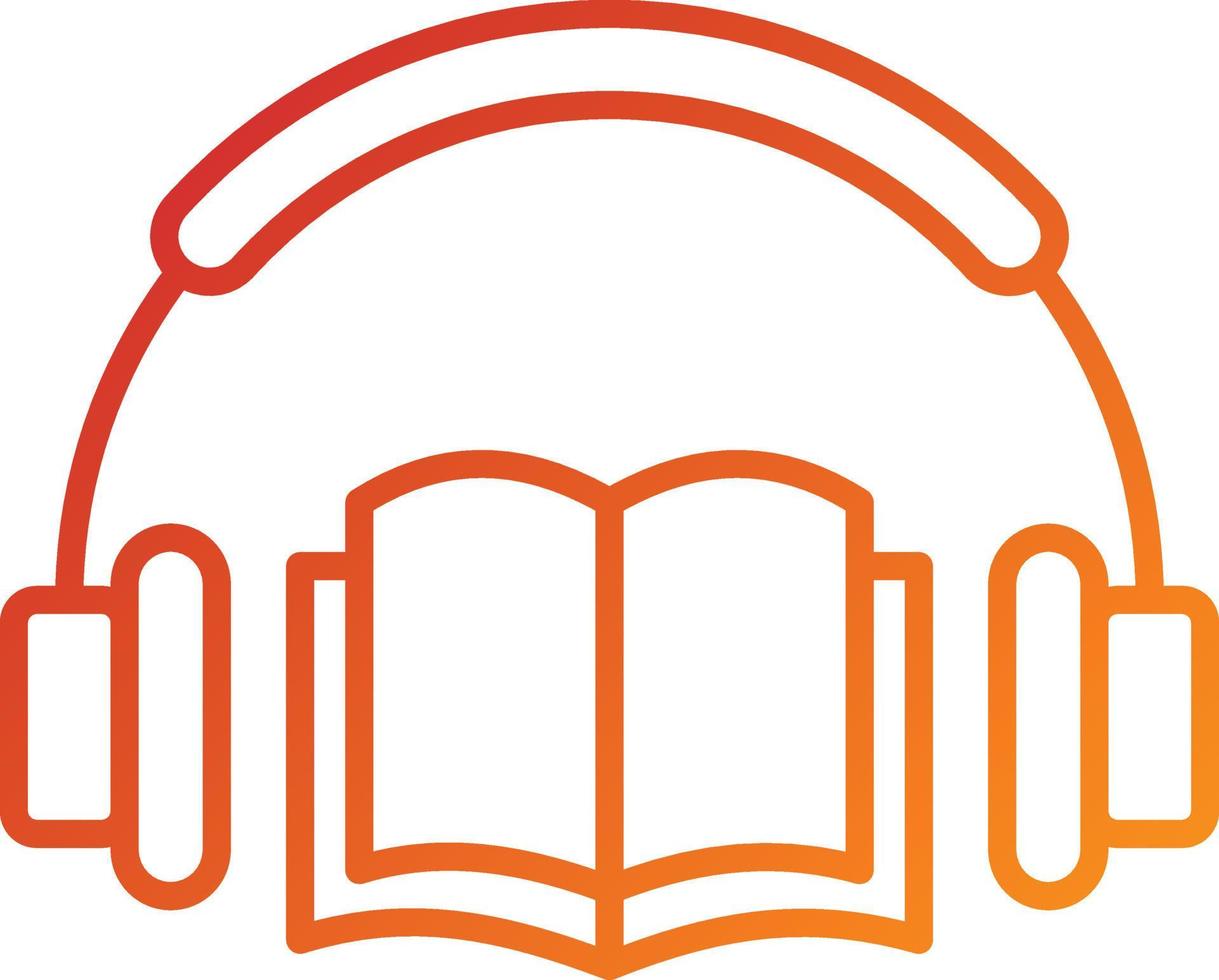 Audio Book Icon Style vector