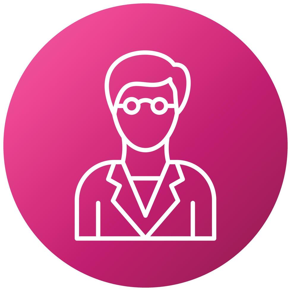 Male Professor Icon Style vector