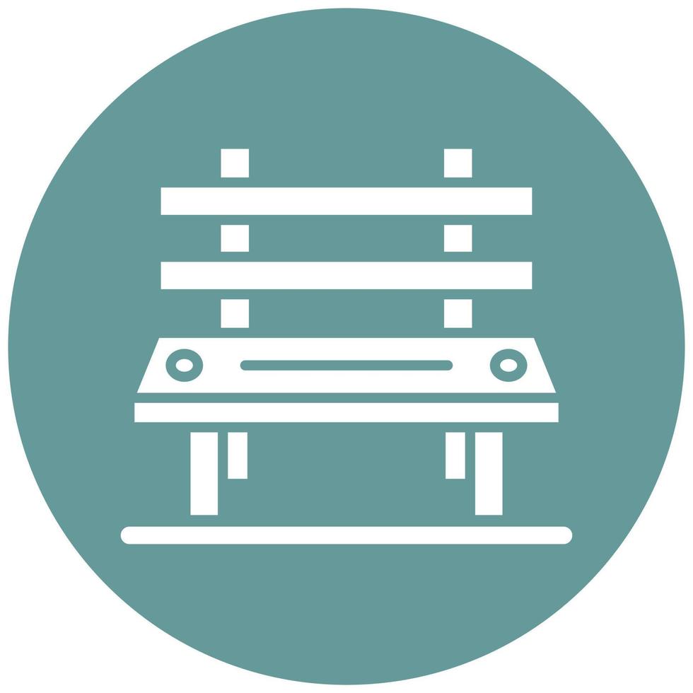 Bench Icon Style vector