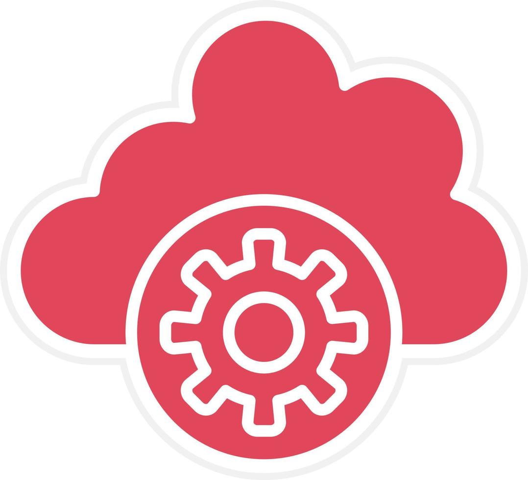 Cloud Settings Icon Style vector