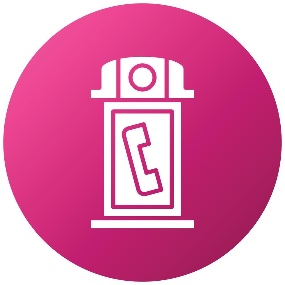 Phone Booth Icon Style vector