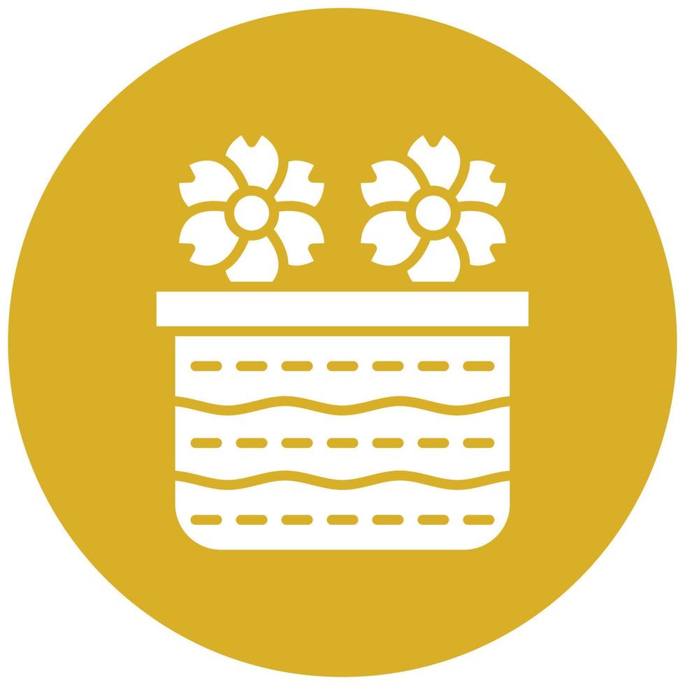 Flower Basket Icon Style vector