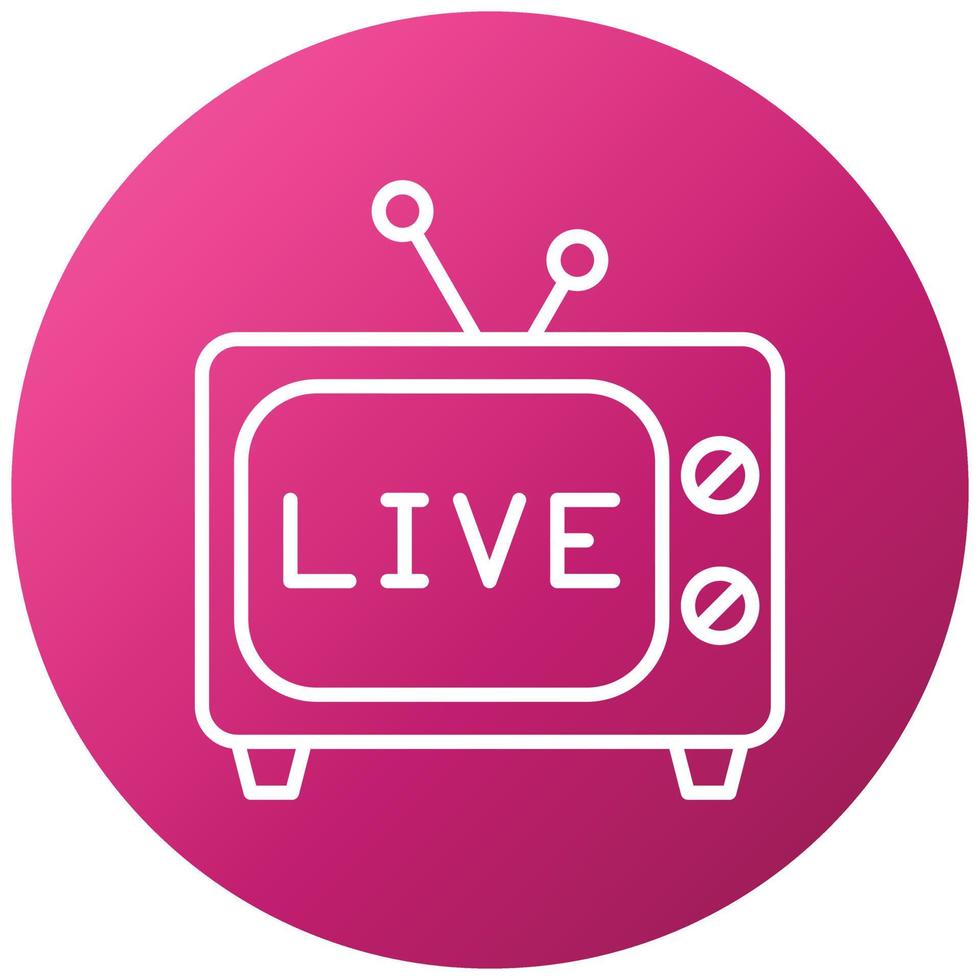 Live Broadcast Icon Style vector