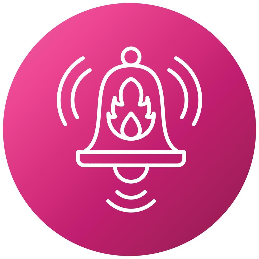 Firefighter Bell Icon Style vector