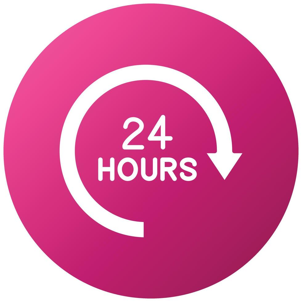24 Hours Icon Style vector