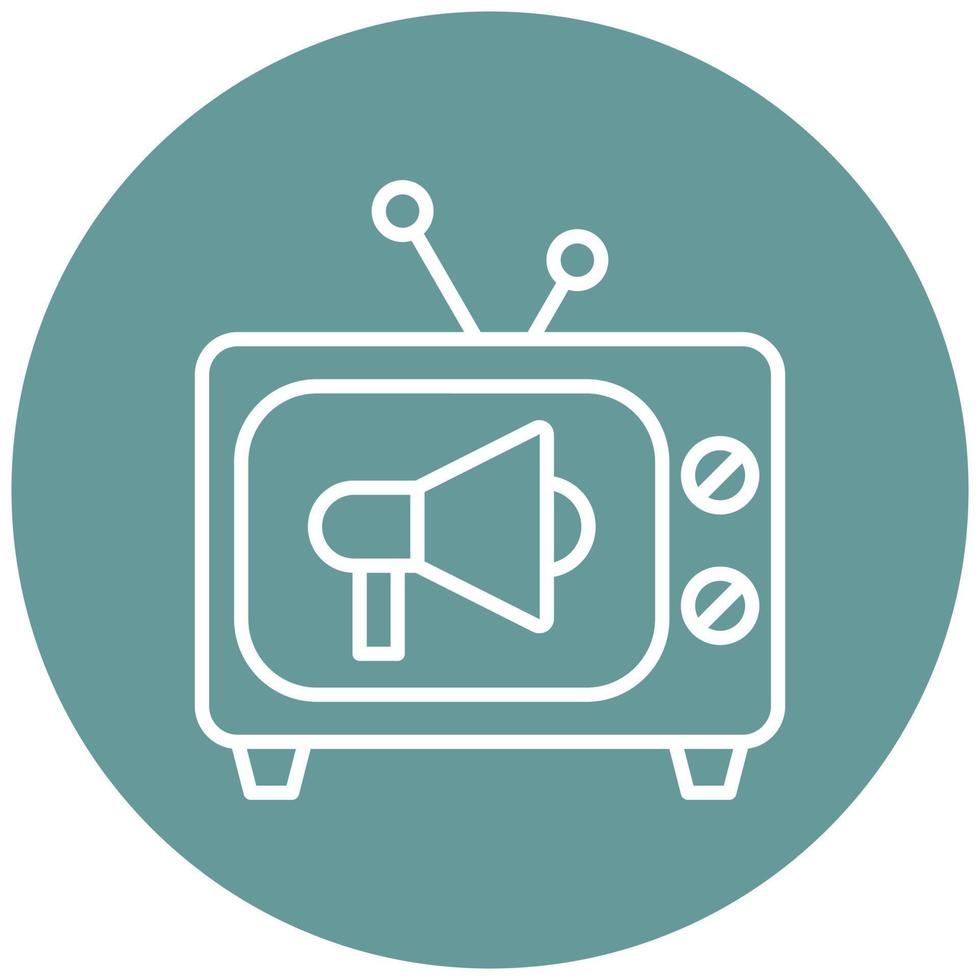 TV Commercial Icon Style vector