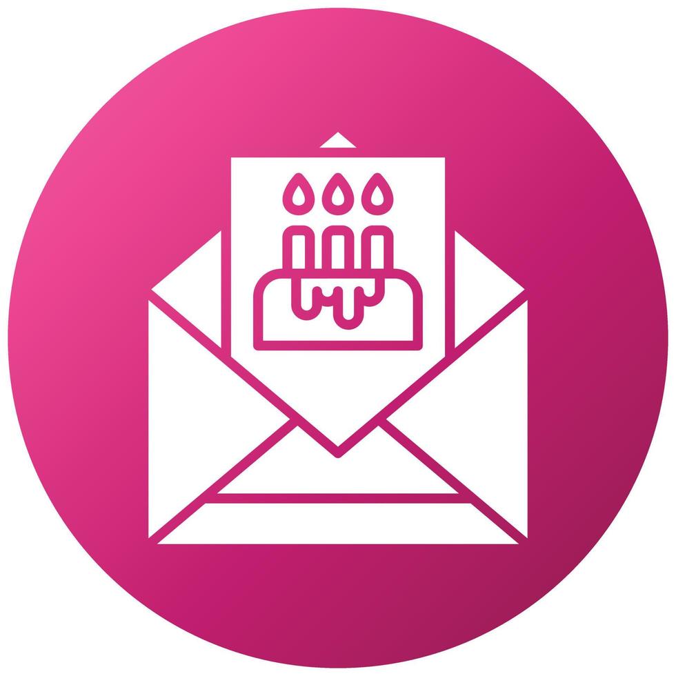 Birthday Invite Icon Style vector