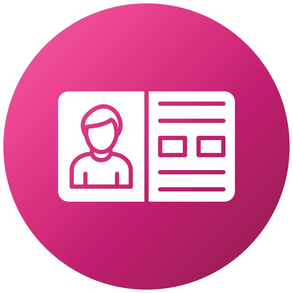 Identification Card Icon Style vector