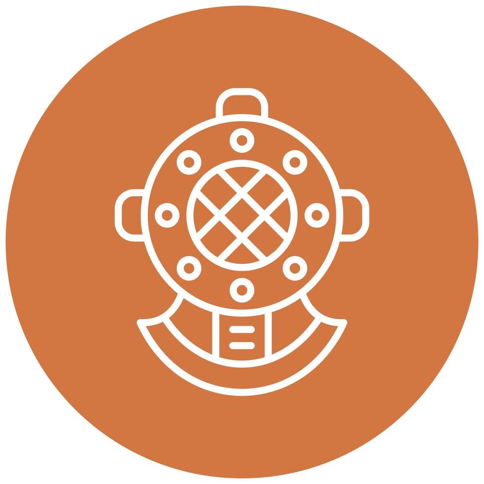 Diving Helmet Icon Style vector