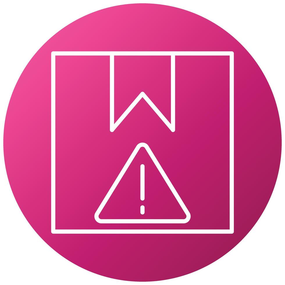 Delivery Warning Icon Style vector