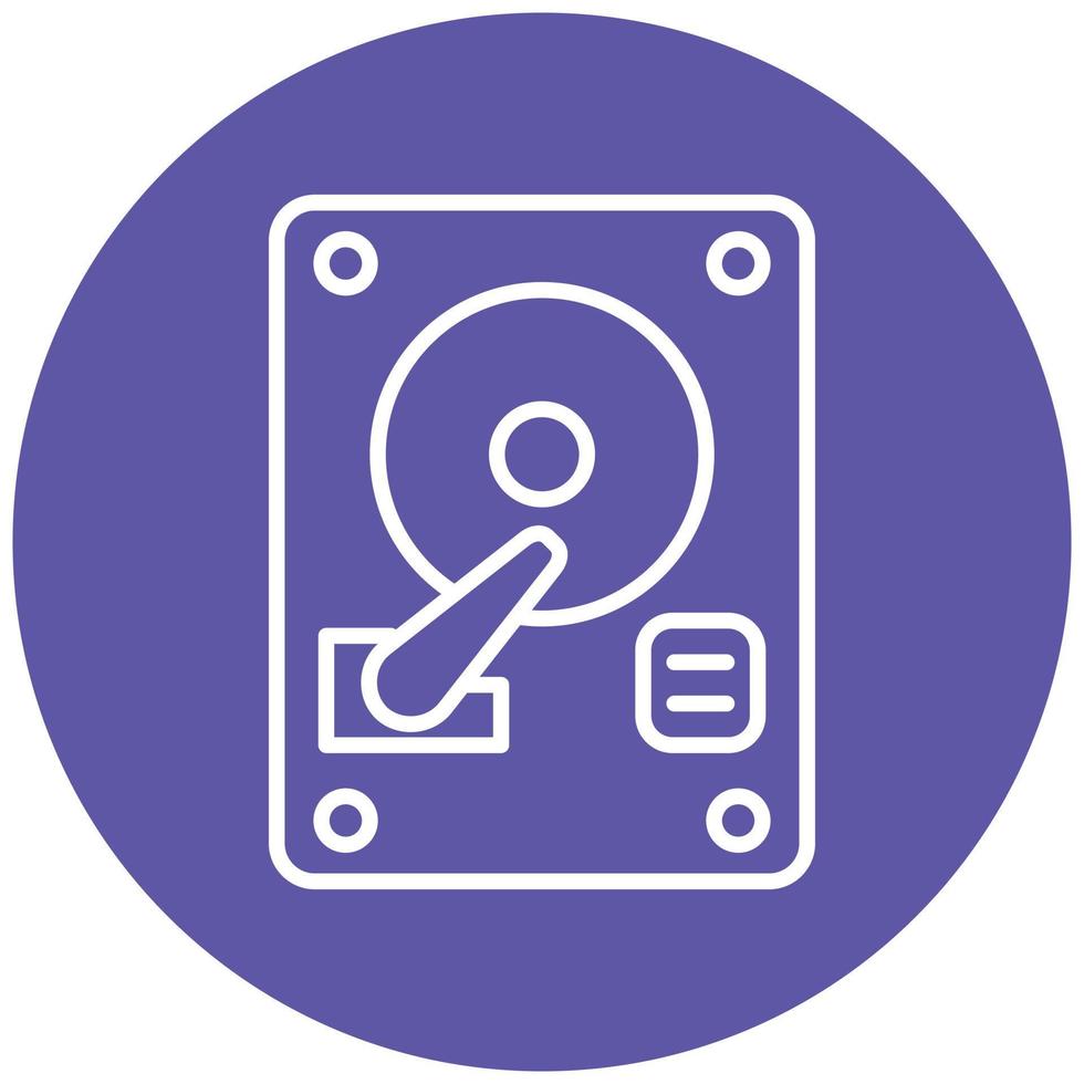 Hard Disk Icon Style vector
