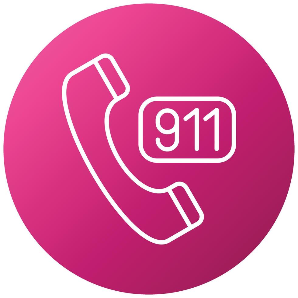 Call 911 Icon Style vector