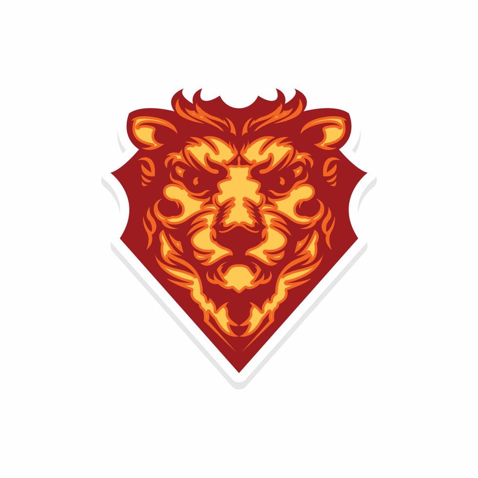cabeza de león para el símbolo de su comunidad. también se puede producir para camiseta vector