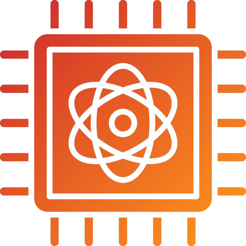 Quantum Computing Icon Style vector