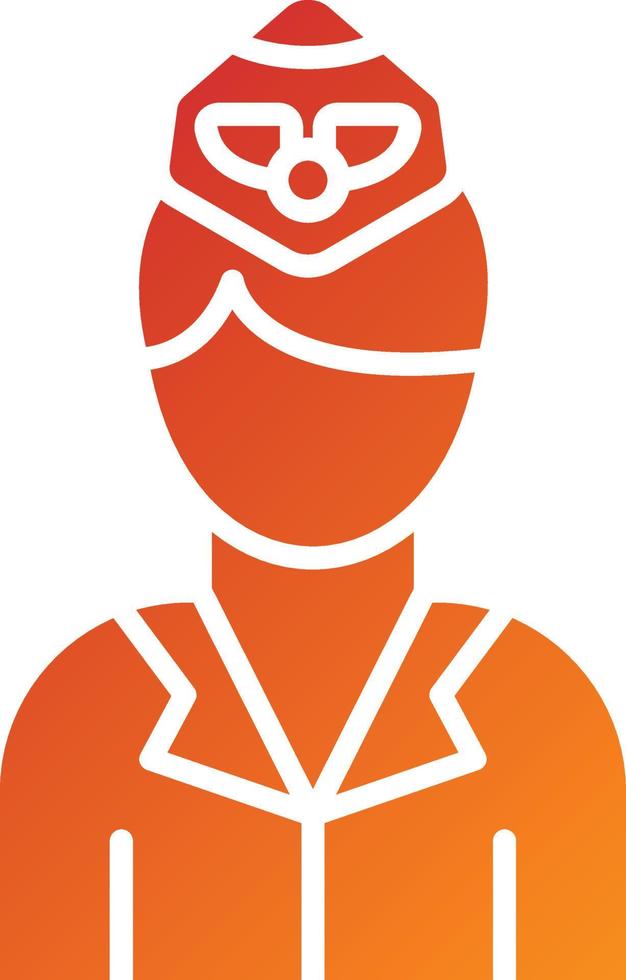 Air Hostess Icon Style vector