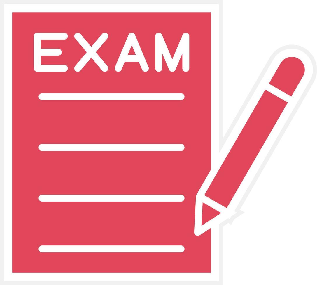 estilo de icono de examen vector