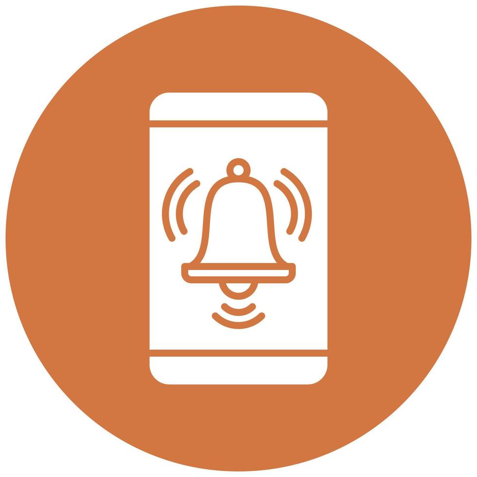 estilo de icono de alarma de teléfono inteligente vector