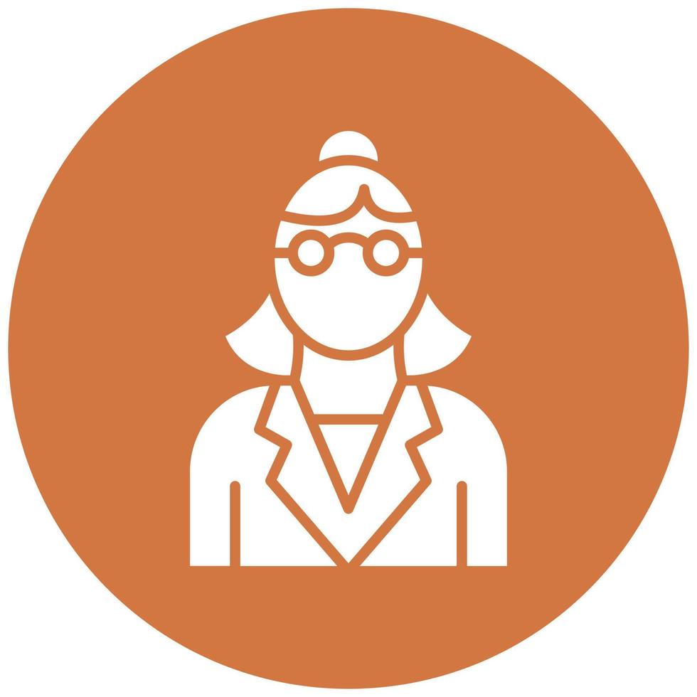 Female Professor Icon Style vector