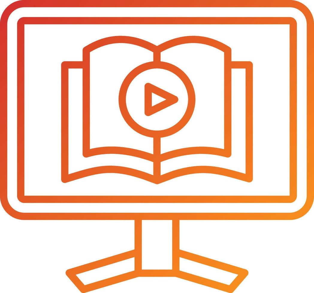 Video Tutorial Icon Style vector