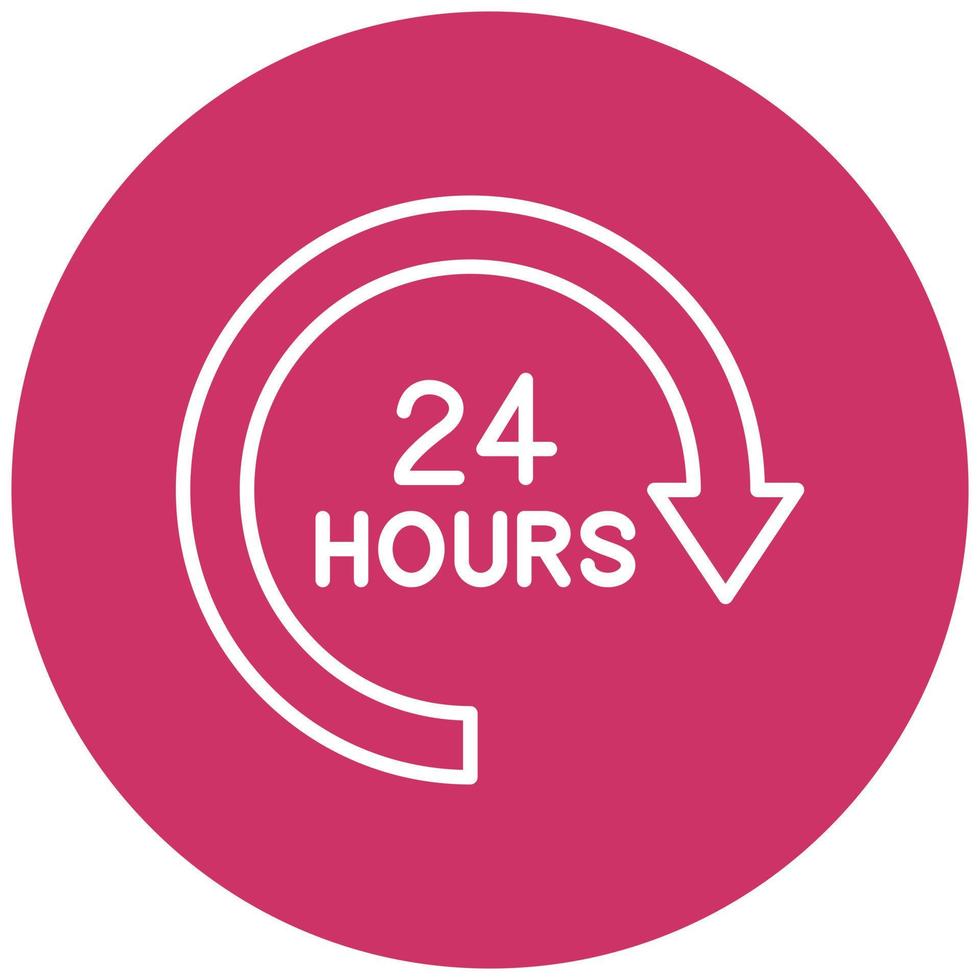 24 Hours Icon Style vector