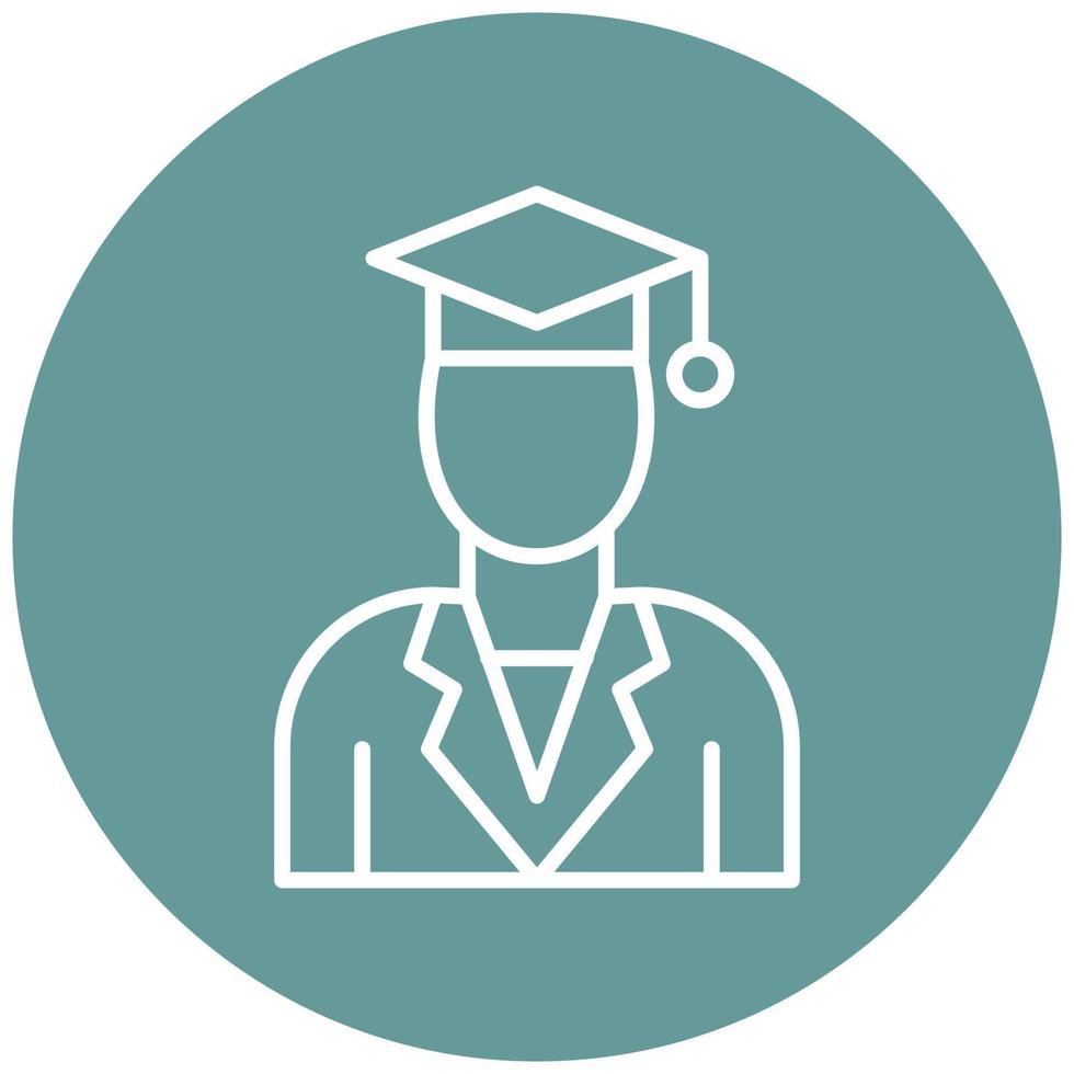 Male Graduate Icon Style vector