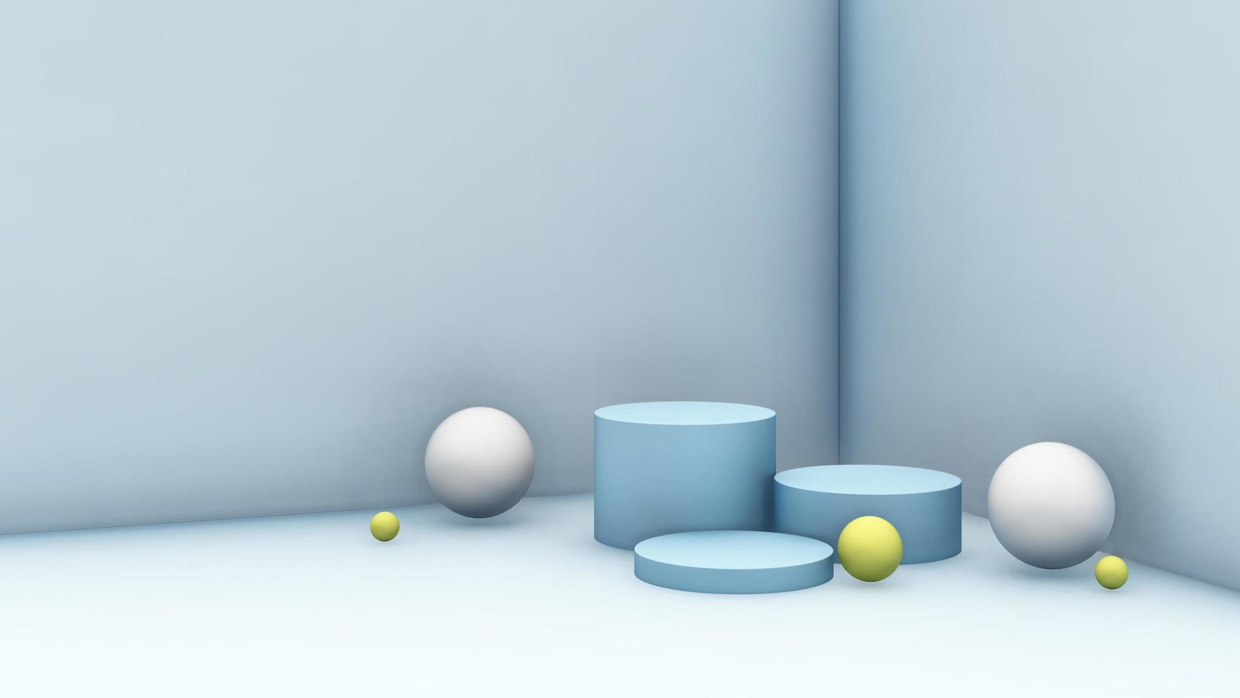 3d render image gray marble podium with white background product display advertisement. photo