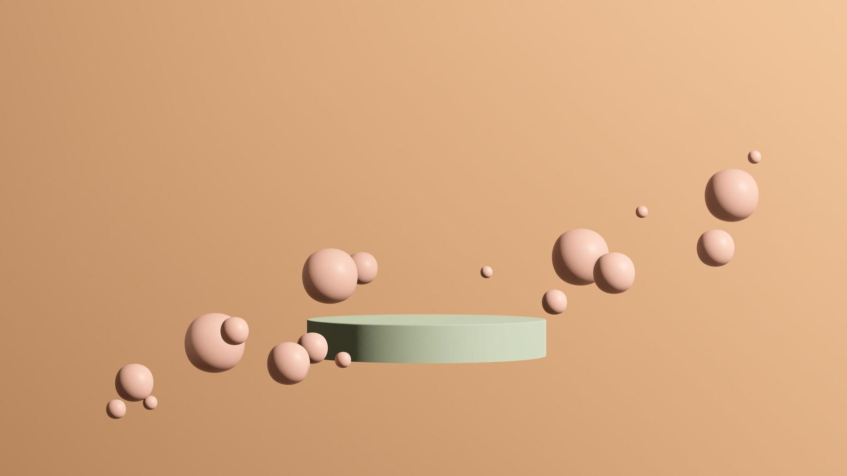 3D rendering image illustration of empty space podium display for product mockup background photo