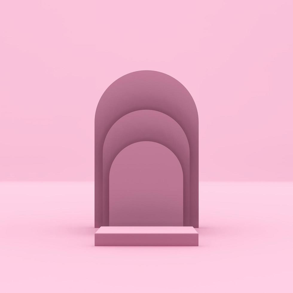 3d render image gray marble podium with white background product display advertisement. photo