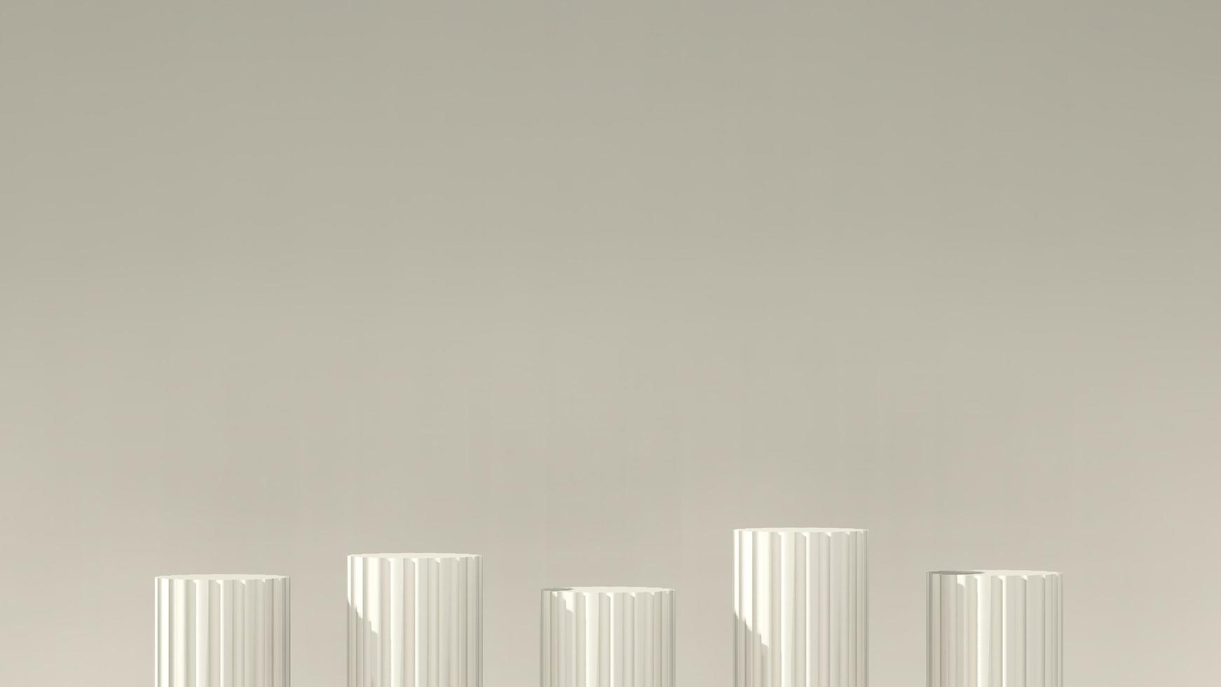 3D rendering image illustration of empty space podium display for product mockup background photo